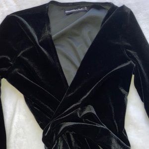 Abercrombie Fitch velvet wrap top
